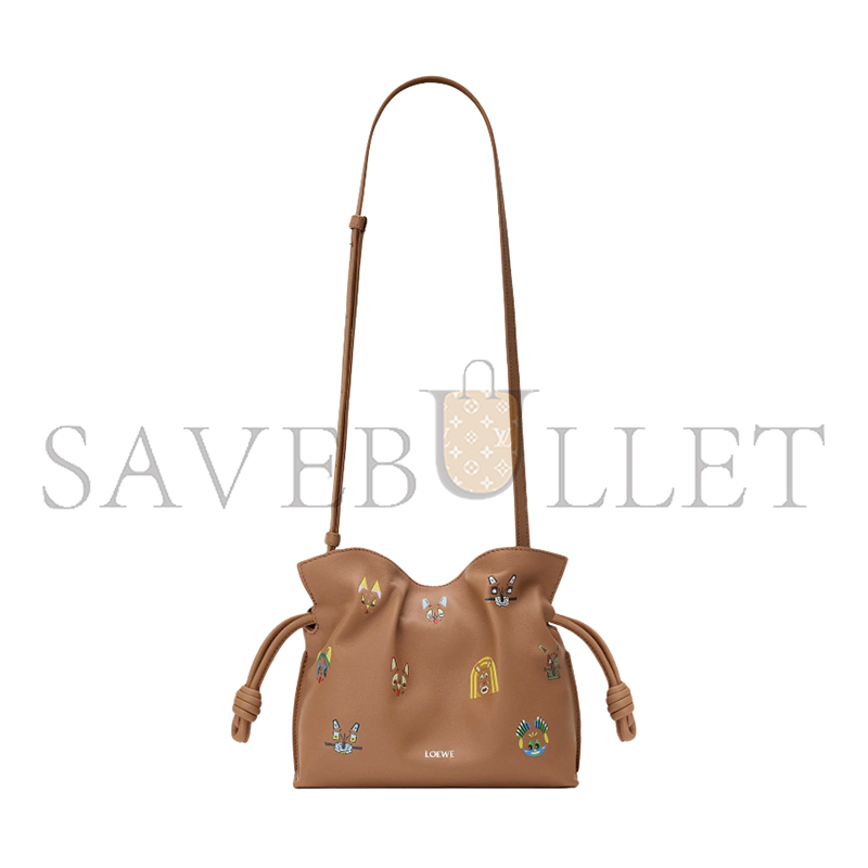 LOEWE CATS MINI FLAMENCO CLUTCH IN NAPPA CALFSKIN A411FC2XAC (23*18*9cm)